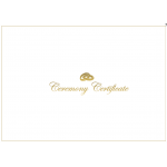 A4 White & Shiny Gold Ceremony envelope - With Rings x 1